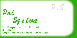 pal szilva business card